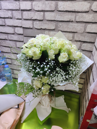 30 adet Beyaz Gülden buket